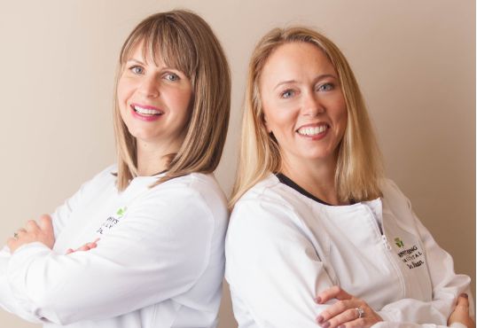 Dr. Courtney Geiger and Dr. Cheryl Hartman of Murphy's Landing Family Dental